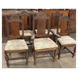  Depression 9 Piece Oak and Walnut Refectory Dining Room Set in the Original Finish  Auction Estimat