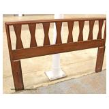  4 Piece Mid Century Modern Danish Walnut Bedroom with Fitted Interior and Queen Headboard Only  Auc