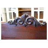  ANTIQUE Mahogany 1 Door Bookcase with Fancy Backsplash  Auction Estimate $200-$400 – Located Inside