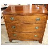  Mahogany Serpentine Front 3 Drawer Bachelor Chest  Auction Estimate $100-$300 – Located Inside 
