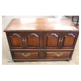  Mahogany “Lane Furniture” Panel Front Cedar Chest with 2 Drawers  Auction Estimate $100-$300 – Loca