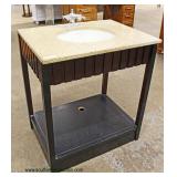  Contemporary 32” Marble Top Sink with Mahogany Base  Auction Estimate $100-$300 – Located Inside 