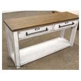  NEW Country Style Natural Finish Top 2 Drawer Work Table  Auction Estimate $100-$200 – Located Dock