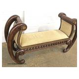 SOLID Mahogany Decorator Window Bench  Auction Estimate $100-$300 – Located Inside 