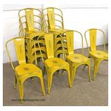  Set of 12 Metal Distressed Stackable Chairs (maybe offered 4 at a time)  Auction Estimate $100-$400