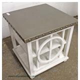  NEW Decorator Galvanized Top Lamp Table  Auction Estimate $50-$100 – Located Inside 