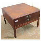  Danish Walnut Mid Century 2 Drawer Lamp Table  Auction Estimate $100-$300 – Located Inside 