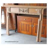  ANTIQUE Oak Carved Fireplace Mantle  Auction Estimate $100-$300 – Located Dock 