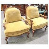  Pair of Mahogany Frame Country French Style Arm Chairs  Auction Estimate $200-$400 – Located Inside