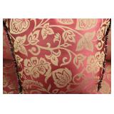  NEW 2 Piece Living Room Set with Carved Mahogany Frame Fancy Legs and Pillows  Auction Estimate $30