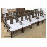  Set of 10 Asian Hardwood Carved Dining Room Chairs  Auction Estimate $200-$400 – Located Inside 