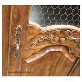  Mahogany Carved Country French Style 2 Door Display Cabinet  Auction Estimate $100-$300 – Located I