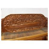  Hand Crafted Hand Carved Solid Mahogany Display Cabinets with Glass Shelves  Owner says it was hand