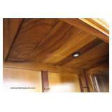  Hand Crafted Hand Carved Solid Mahogany Display Cabinets with Glass Shelves  Owner says it was hand