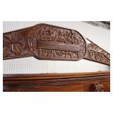  Hand Crafted Hand Carved Solid Mahogany Display Cabinets with Glass Shelves  Owner says it was hand