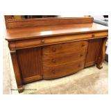  ANTIQUE Empire Mahogany Buffet  Auction Estimate $300-$600 – Located Inside 