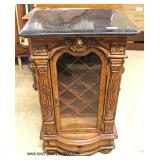  Contemporary Marble Top Carved Wine Cabinet  Auction Estimate $200-$400 – Located Inside 