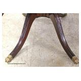  “Baker Furniture” Burl Mahogany Drop Side 2 Drawer Breakfast Table  Auction Estimate $200-$400 – Lo