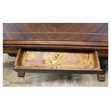 Depression Walnut Inlaid Extension Sofa Table with One Drawer  Auction Estimate $100-$300 – Located