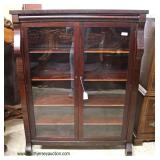  ANTIQUE Mahogany Empire 2 Door Bookcase  Auction Estimate $200-$400 – Located Inside 