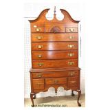  “Pennsylvania House Furniture” SOLID Mahogany 2 Piece High Boy  Auction Estimate $200-$400 – Locate