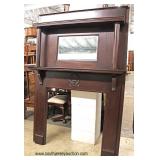  ANTIQUE Mahogany Fireplace Mantle with Mirror  Auction Estimate $200-$400 – Located Inside 