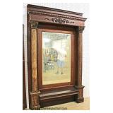  ANTIQUE Oak Mantle Pier Mirror in the Original Found Condition  Auction Estimate $400-$800 – Locate
