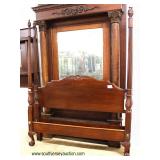  SOLID Mahogany "Drexel Furniture" 4 Poster Queen Bed with Ball and Claw Feet  Auction Estimate $300