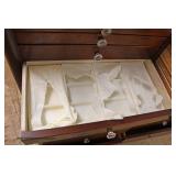  ANTIQUE Mahogany Dental Cabinet with some of  the Original Glass Drawer Inserts  Auction Estimate $