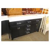 NEW 60" "Water Creations" Marble Top Double Sink Bathroom Vanity with Easy Close Drawers  Auction E