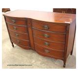 Mahogany 8 Drawer Carved Side Low Chest Auction Estimate $100-$300 – Located Inside