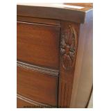 Mahogany 8 Drawer Carved Side Low Chest Auction Estimate $100-$300 – Located Inside
