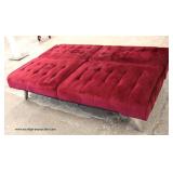 Modern Design Red Upholstered Futon  Auction Estimate $100-$300 – Located Dock