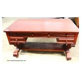 ANTIQUE Mahogany Empire Style Partners Desk Auction Estimate $300-$600 – Located Inside