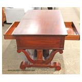 ANTIQUE Mahogany Empire Style Partners Desk Auction Estimate $300-$600 – Located Inside