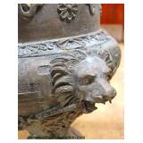 PAIR of ANTIQUE Lion and Ladies Head Cast Iron Planters Auction Estimate $