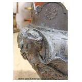 PAIR of ANTIQUE Lion and Ladies Head Cast Iron Planters Auction Estimate $