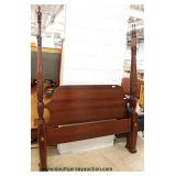 NICE “Link Taylor Furniture” 4 Piece Bedroom Set SOLID Mahogany Bracket Foot with Queen Size Poster 