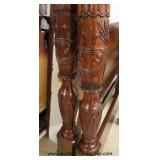 NICE “Link Taylor Furniture” 4 Piece Bedroom Set SOLID Mahogany Bracket Foot with Queen Size Poster 