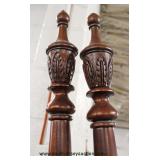 NICE “Link Taylor Furniture” 4 Piece Bedroom Set SOLID Mahogany Bracket Foot with Queen Size Poster 
