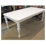 NEW Contemporary White Farm Style Kitchen Table Auction Estimate $100-$300 – Located Inside