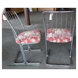 “Daystrom” 5 Piece Modern Tubular Style Dining Set with Glass Top Chrome Base Table and 4 Chairs Auc