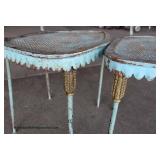 “Set of 4” VINTAGE Metal Decorator Painted Kitchen Chairs Auction Estimate $100-$300 – Located Insid