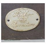 PAIR of “Baker Furniture” Onyx Top Mahogany Lamp Tables with Gold Painted Accents Auction Estimate $