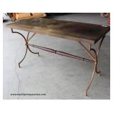 Modern Design Wood Top Metal Base Table Auction Estimate $50-$100 – Located Inside