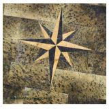 Contemporary Mahogany Carved Base Star Burst Top Parlor Table Auction Estimate $100-$200 – Located I