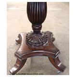 Contemporary Mahogany Carved Base Star Burst Top Parlor Table Auction Estimate $100-$200 – Located I