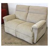 NEW Contemporary Tan Upholstered Loveseat Auction Estimate $200-$400 – Located Inside