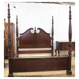 5 Piece “Liberty Furniture” Mahogany Shell Carved Bedroom Set with Ball and Claw Shell Carved High B