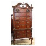 5 Piece “Liberty Furniture” Mahogany Shell Carved Bedroom Set with Ball and Claw Shell Carved High B